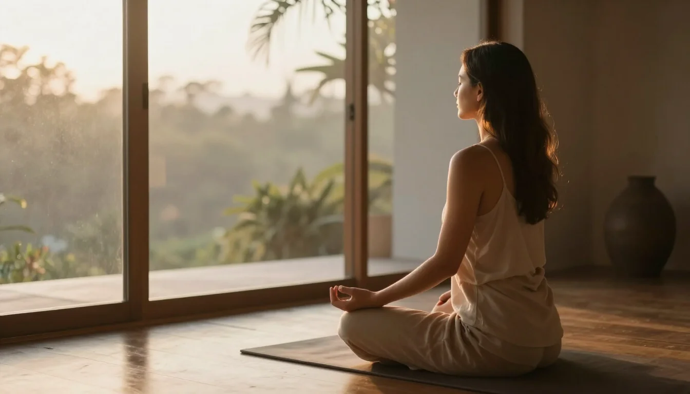 Serene meditation at dawn